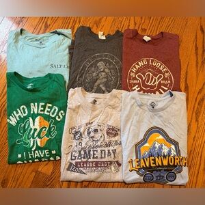 (6) Various Men's Graphic Tees- Size Large